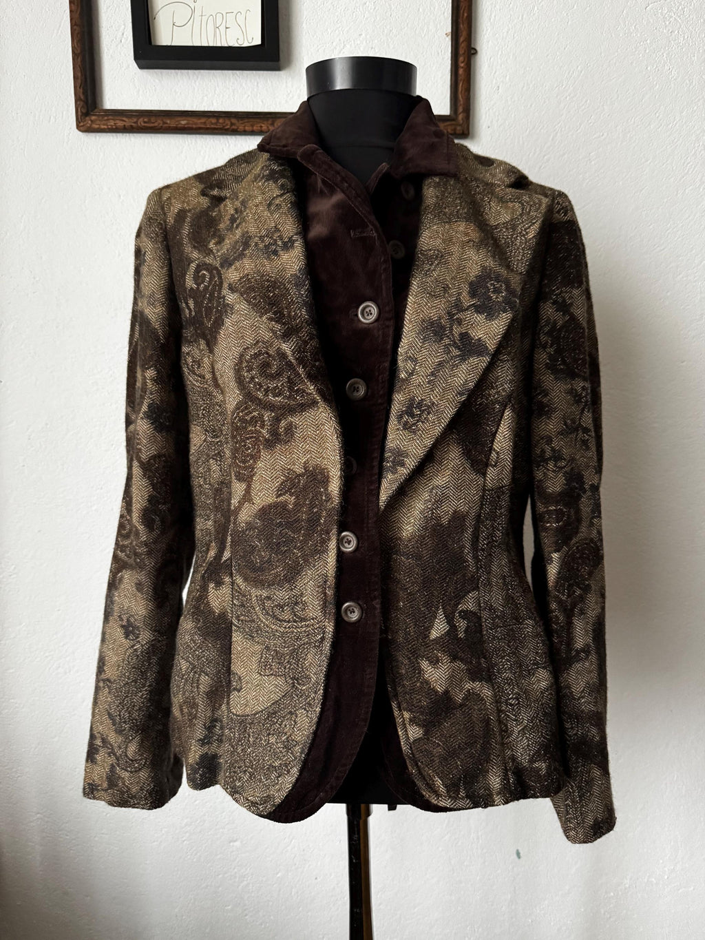 Vintage Mariella Burani blazer Italian wool silk alpaca jacket