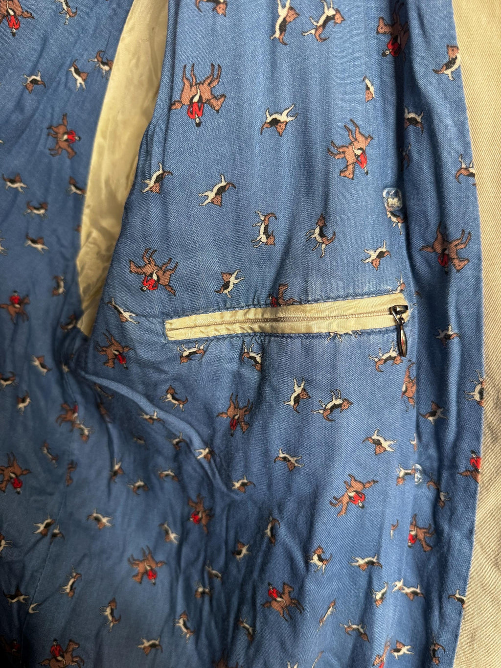 Hand painted vintage trench, one of a kind sustainable piece