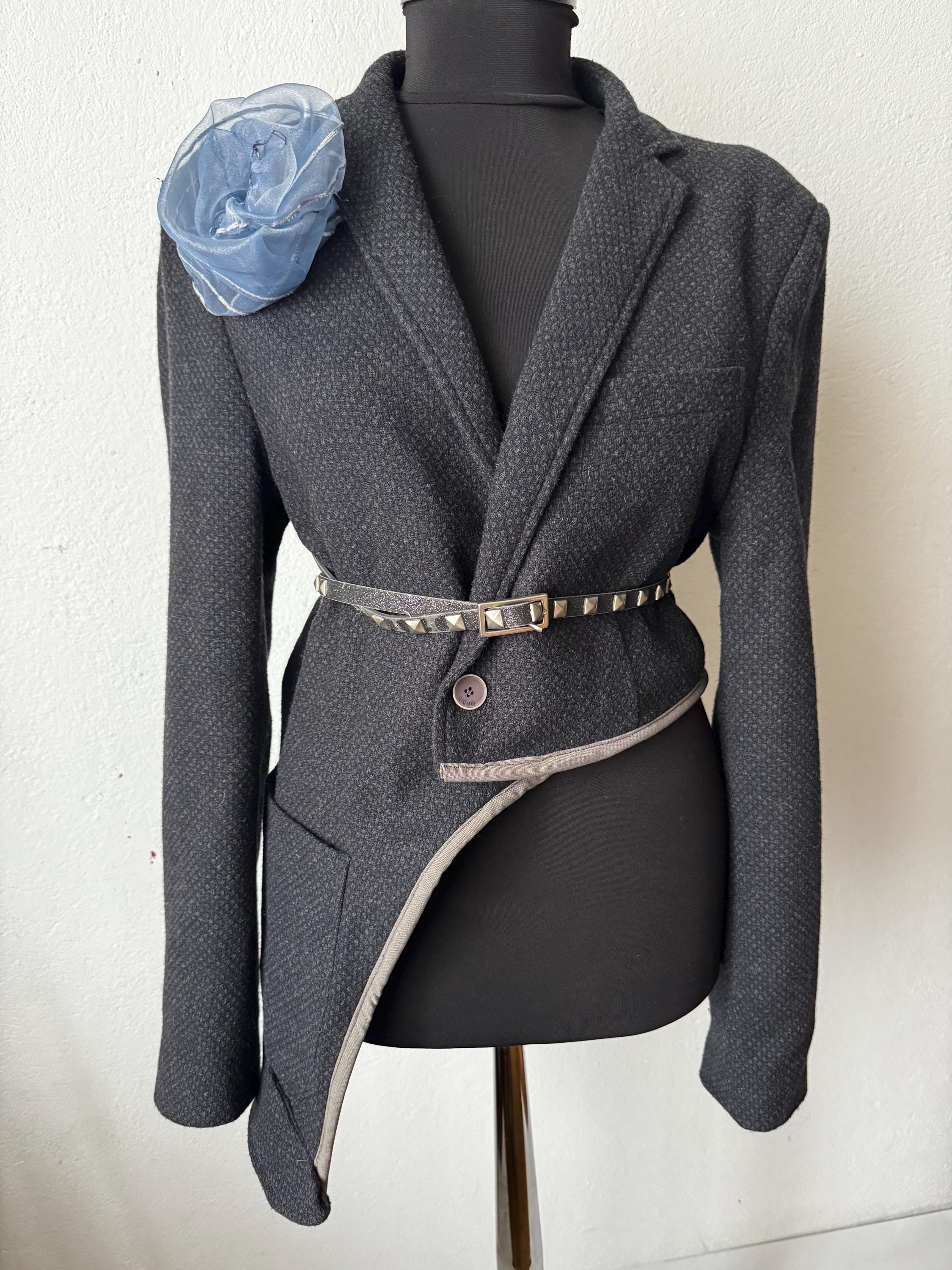Reworked Liu jo blazer, avant garde fashion, sustainable one of a kind piece