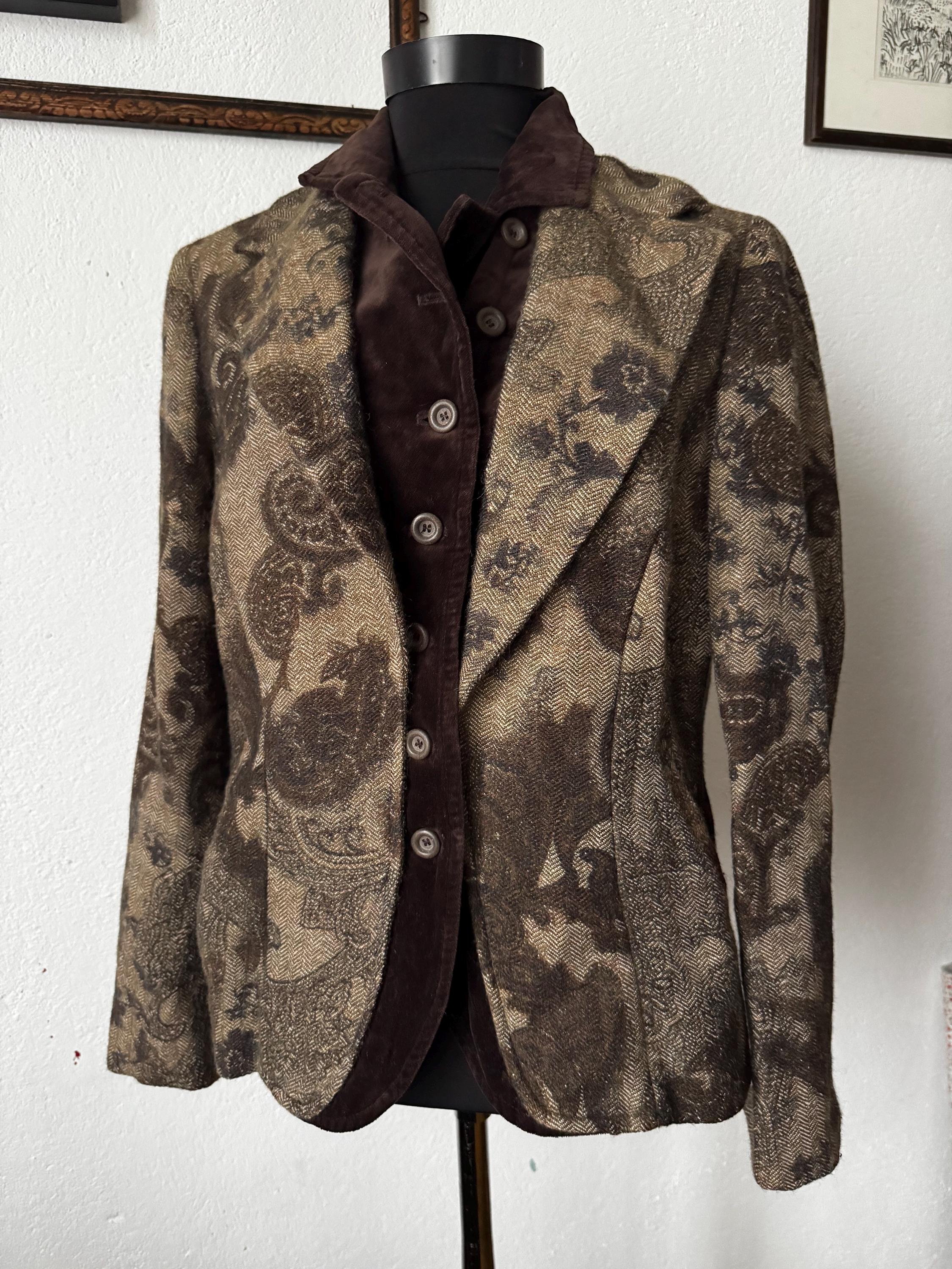 Vintage Mariella Burani blazer Italian wool silk alpaca jacket