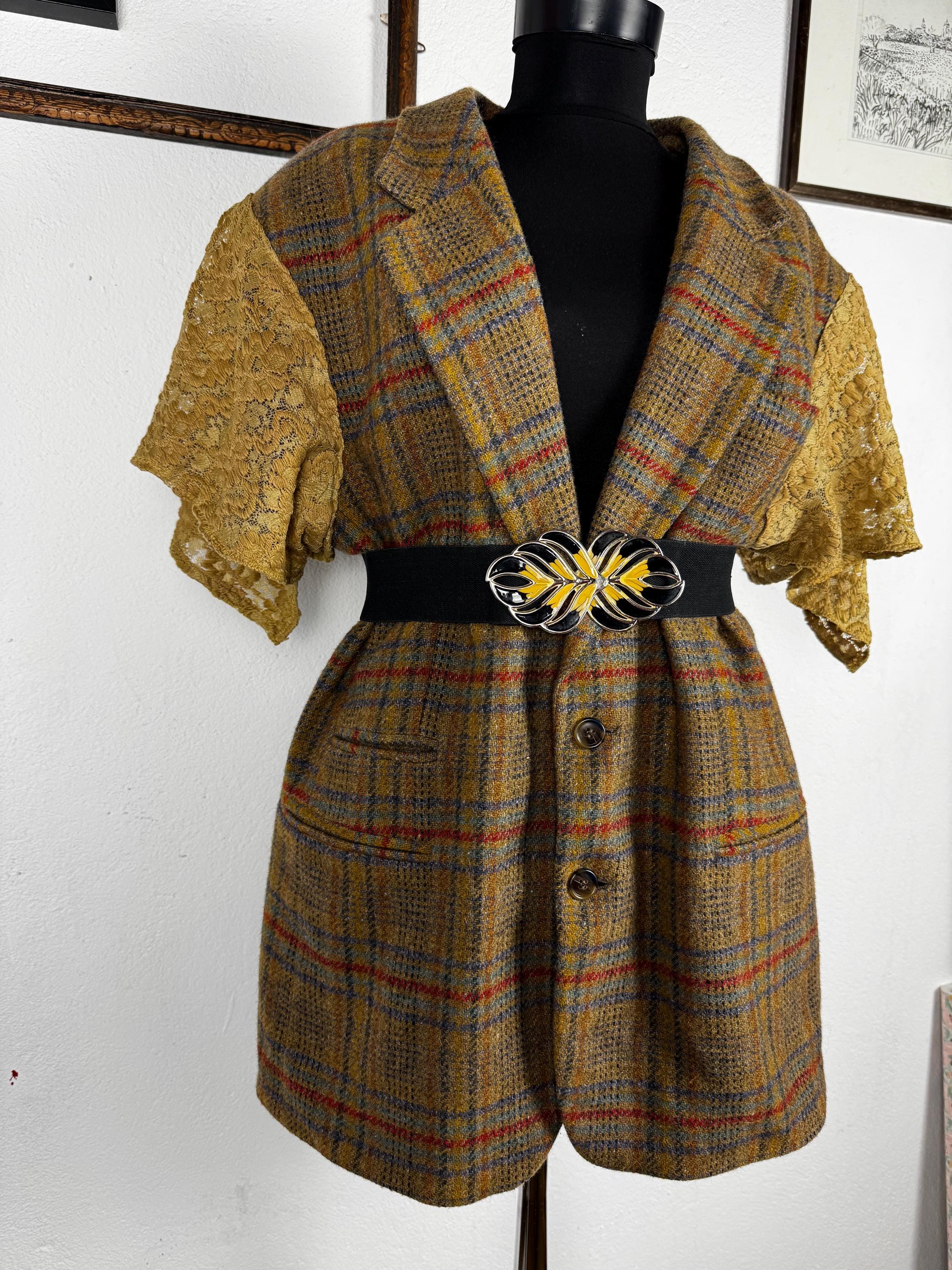 Wool vintage vest, Upcycled, one of a kind piece