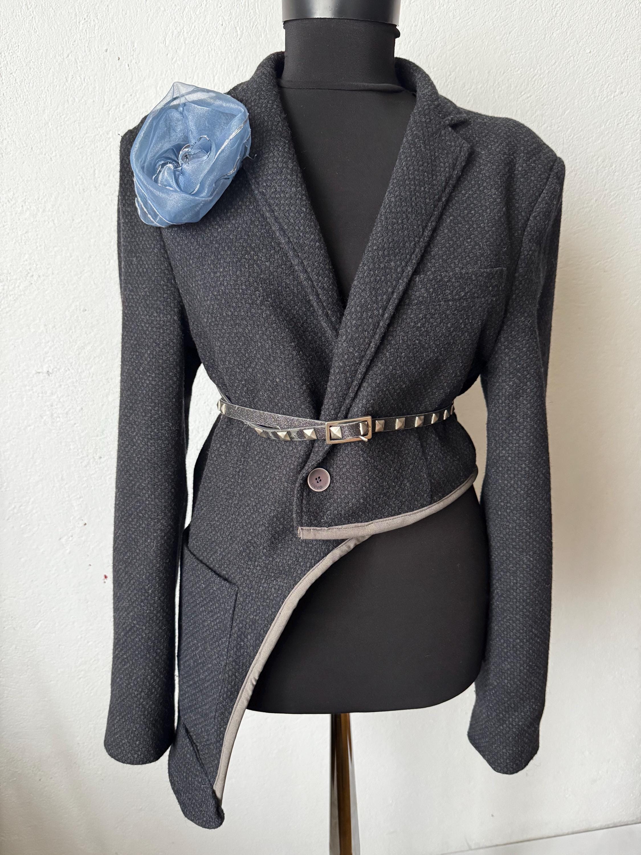 Reworked Liu jo blazer, avant garde fashion, sustainable one of a kind piece