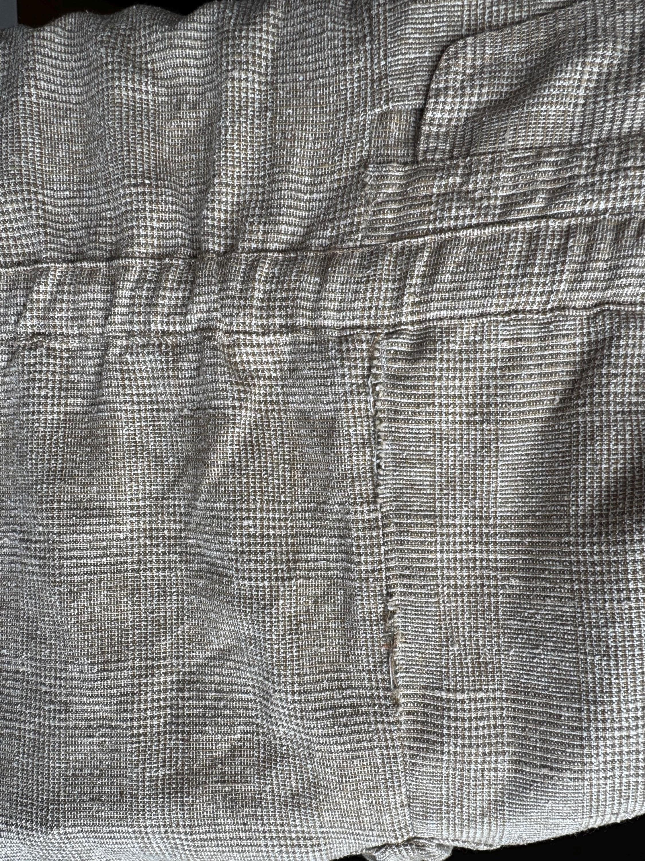 Vintage 70s/80s Safari Jacket LV Sportswear Paris Beige Linen Blend Field Coat