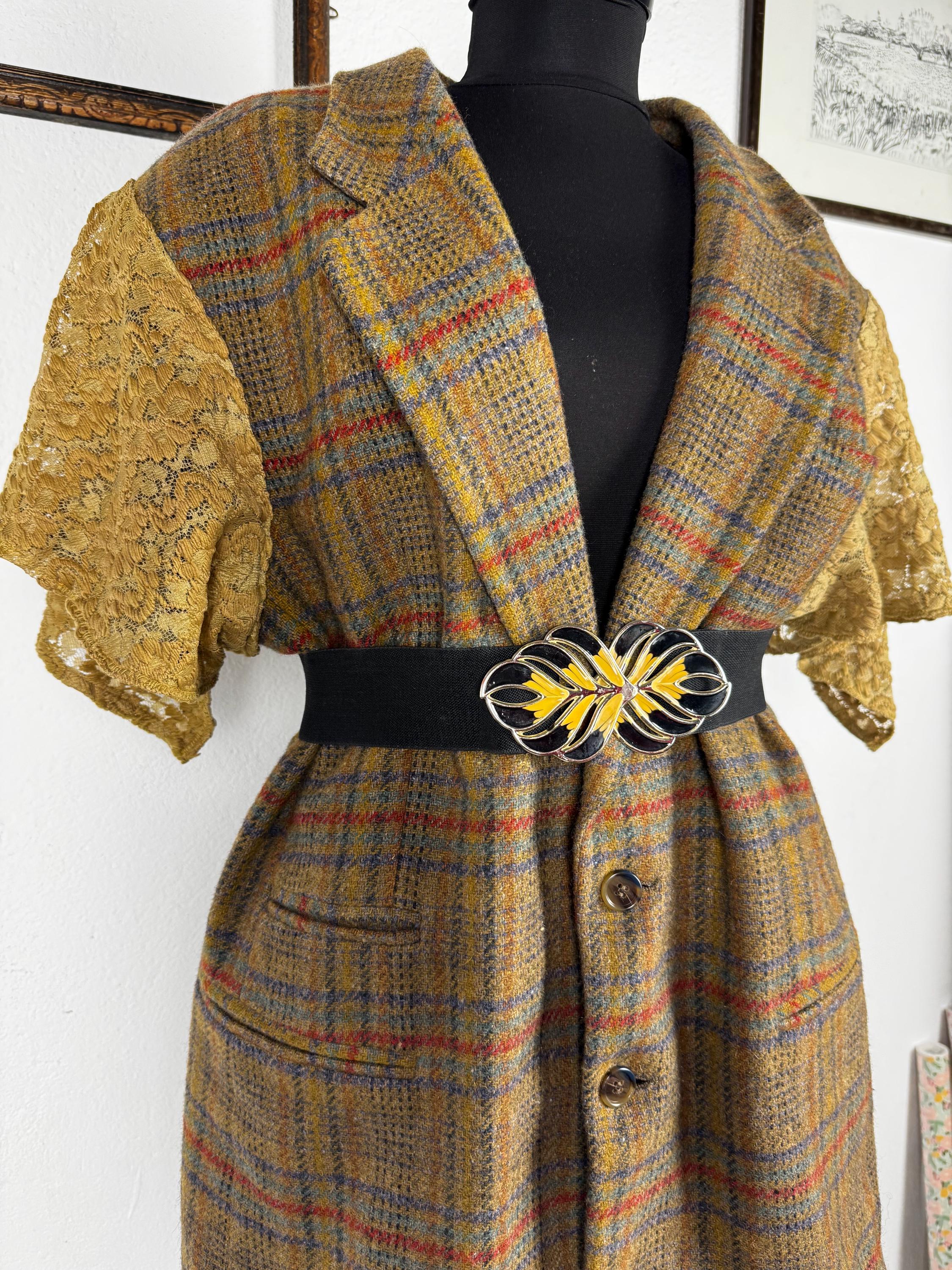 Wool vintage vest, Upcycled, one of a kind piece