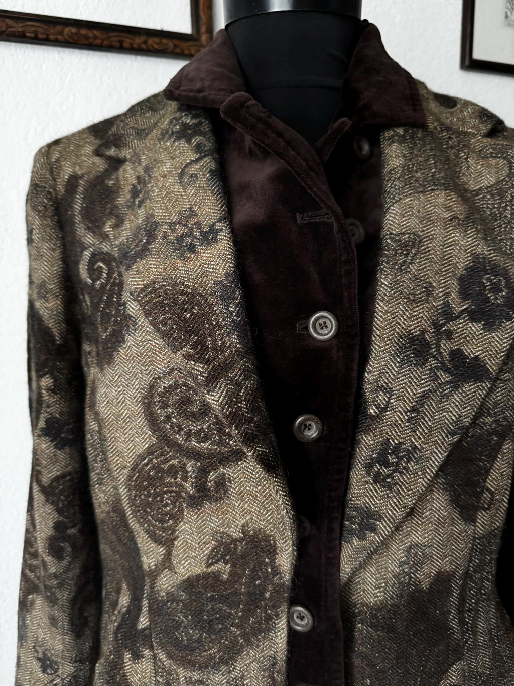 Vintage Mariella Burani blazer Italian wool silk alpaca jacket