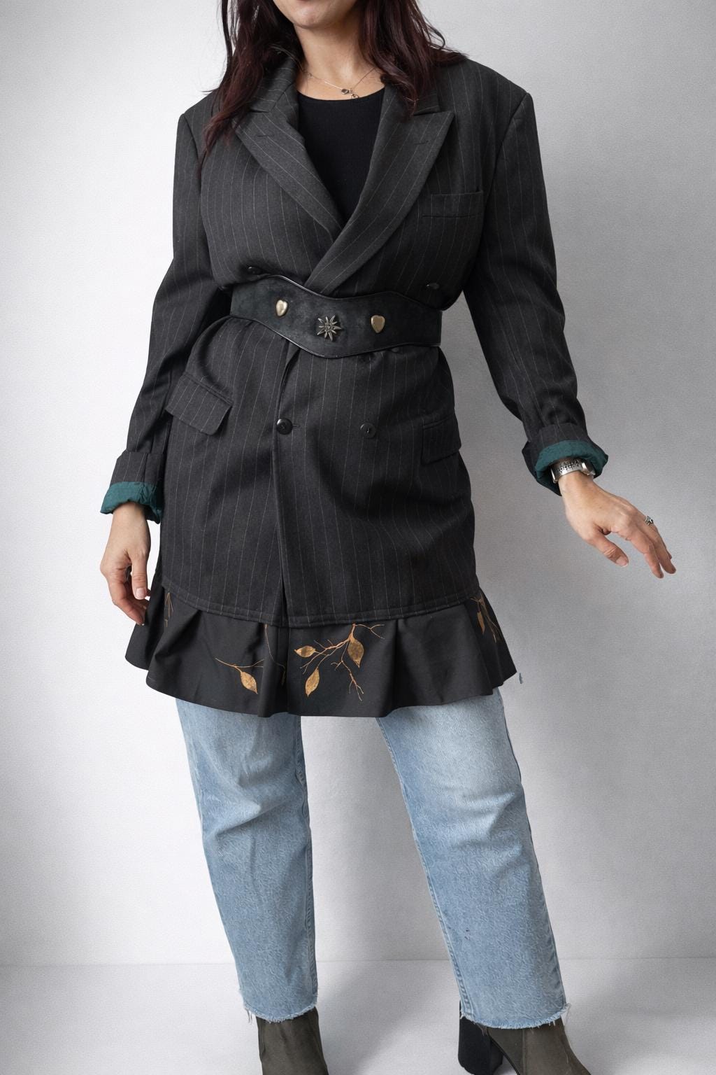 Vintage_wool_blazer_dress_handpainted