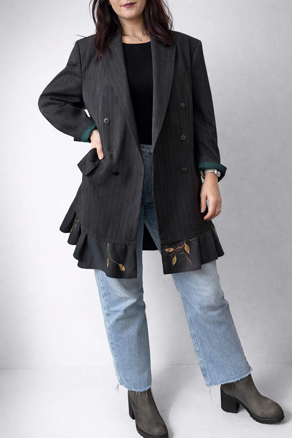 Vintage_wool_blazer_dress_handpainted