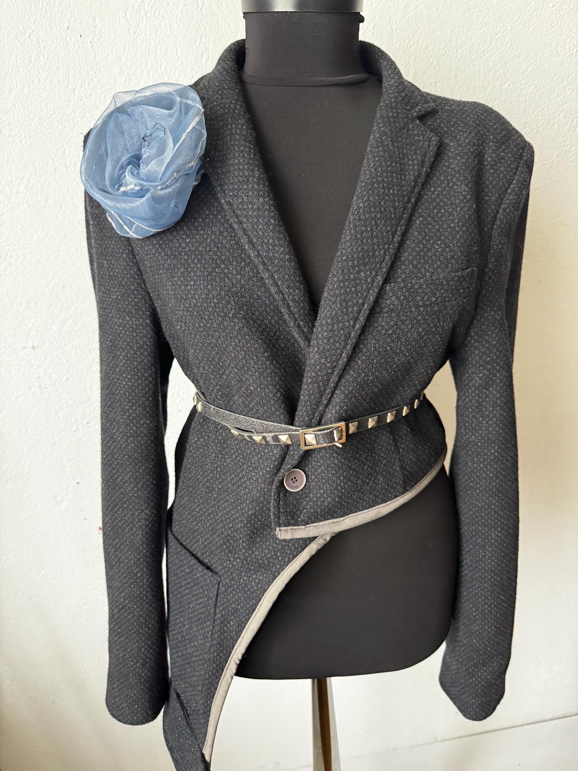 Reworked Liu jo blazer, avant garde fashion, sustainable one of a kind piece