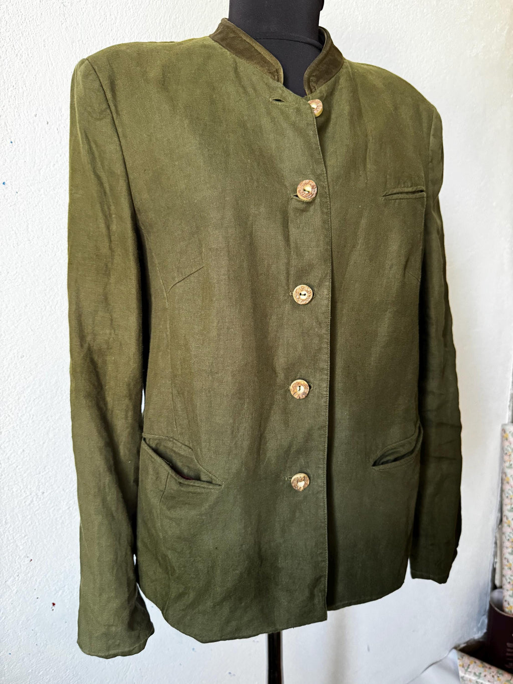 Gossl vintage linen blazer austrian Traschen jacket