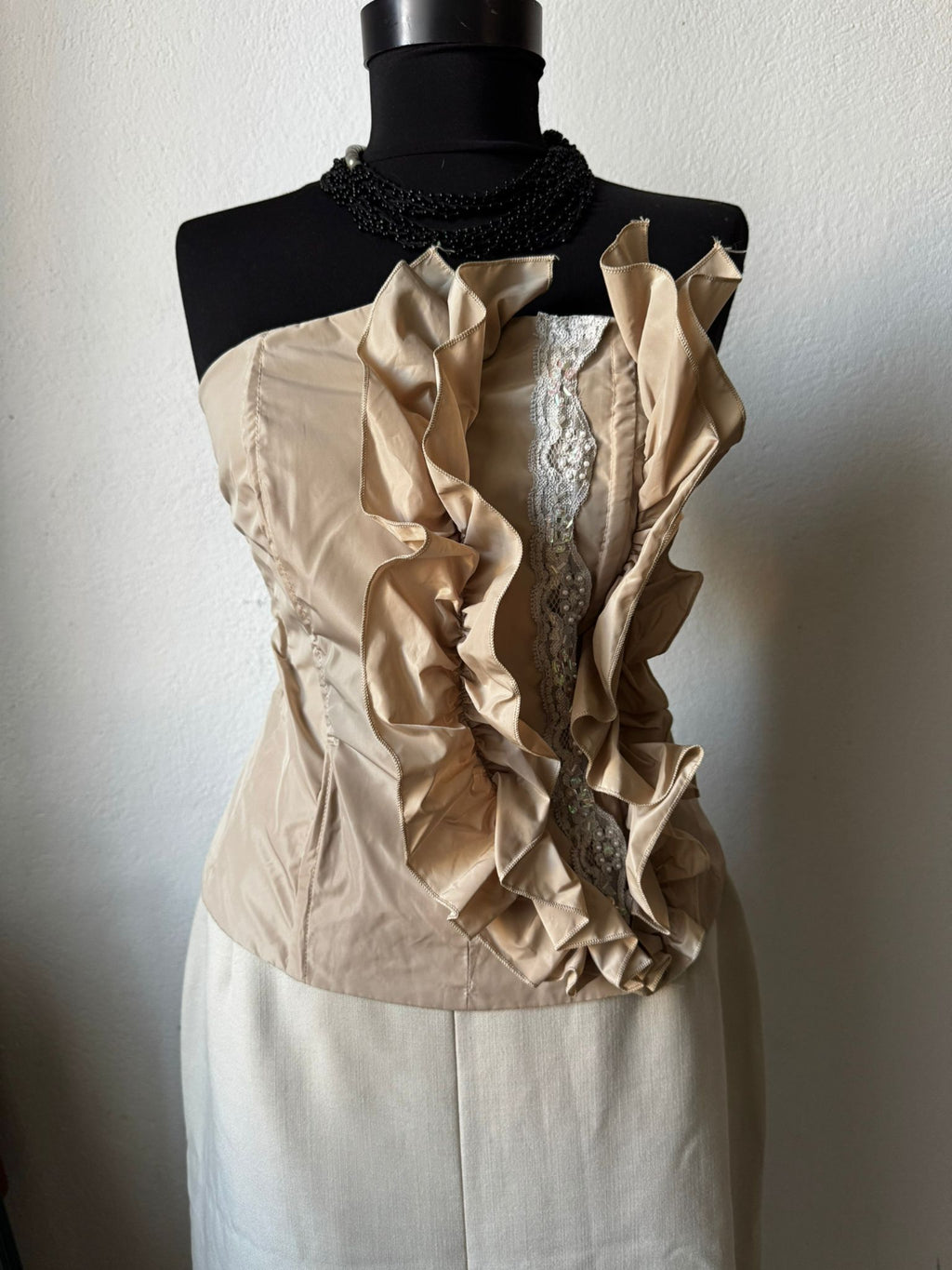 vintage corset top with lace