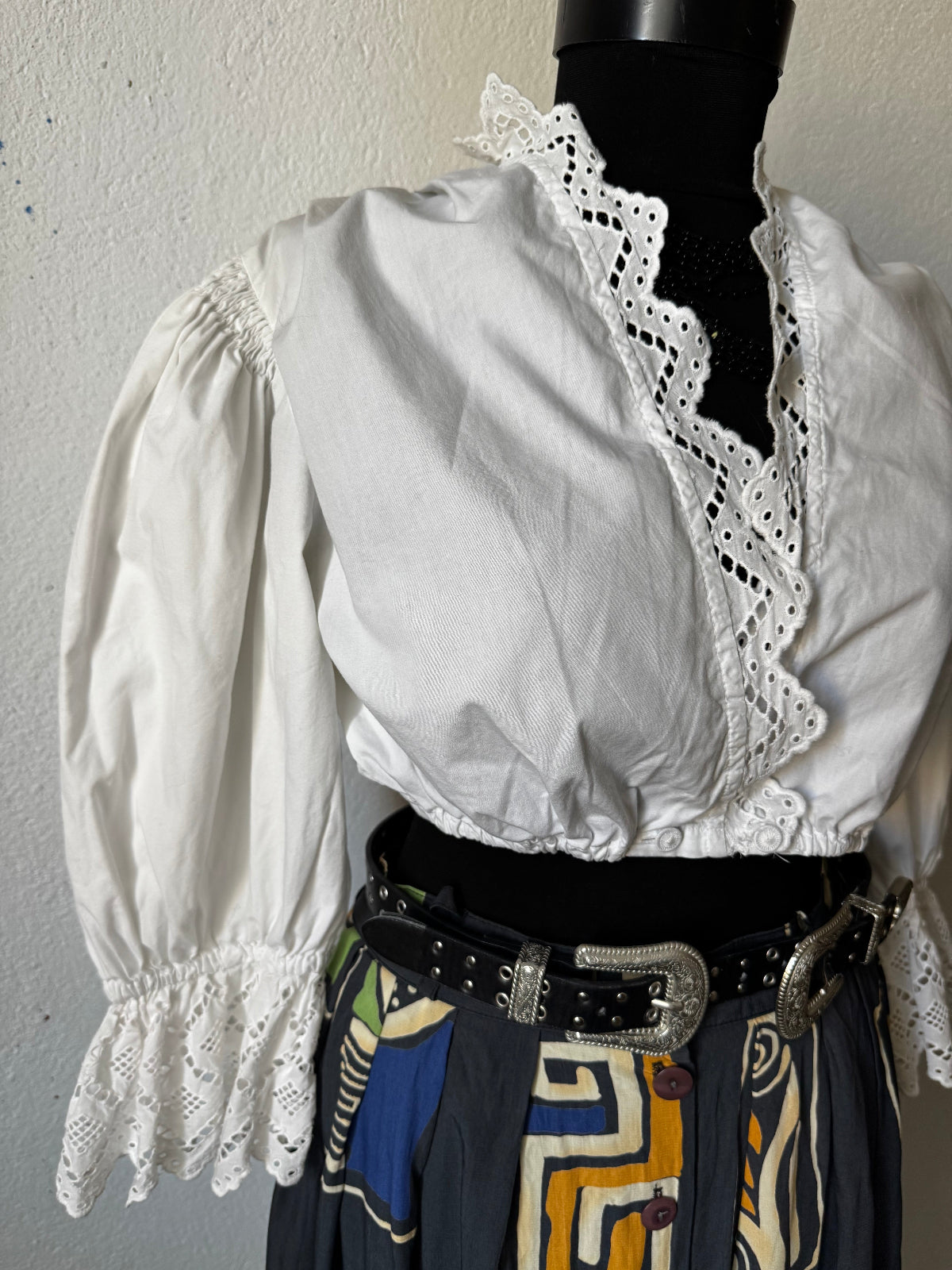 white lace festival top