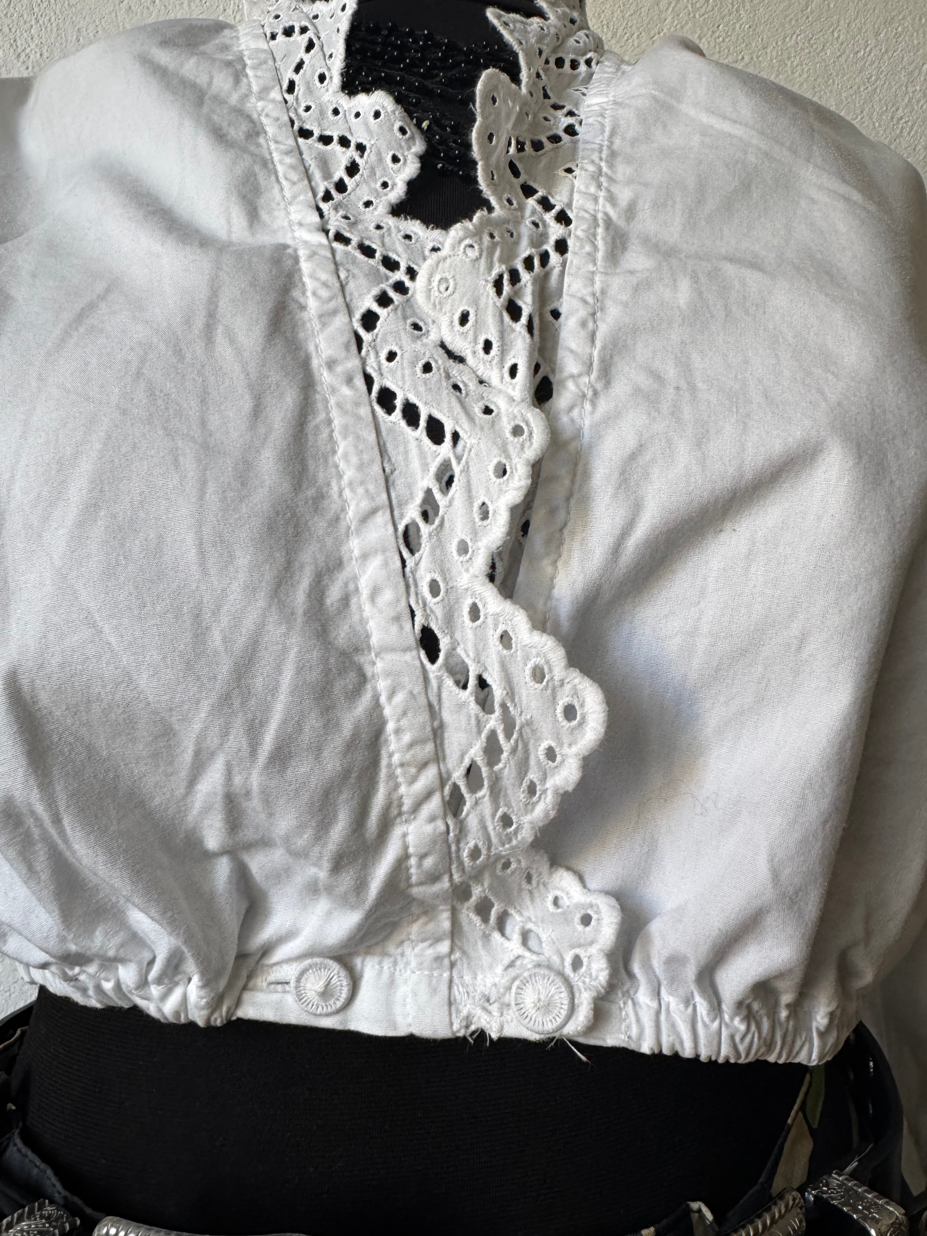 whitwe cotton lace estival top